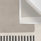 Green Beige Black Lines Artwork I Wall Tapestry Gallery Image 3