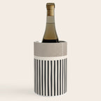 Green Beige Black Lines Artwork I Wine Chiller Gallery Image 1