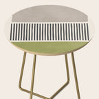 Green Beige Black Lines Artwork I Side Table Gallery Image 2