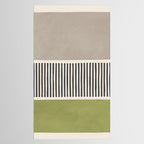 Green Beige Black Lines Artwork I Tablecloth Gallery Image 2