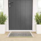 Green Beige Black Lines Artwork I Welcome Mat Gallery Image 3