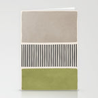 Green Beige Black Lines Artwork I Stationery Card Gallery Image 2