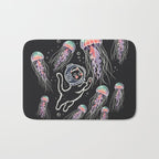 Jellyfish diver Bath Mat Gallery Image 1