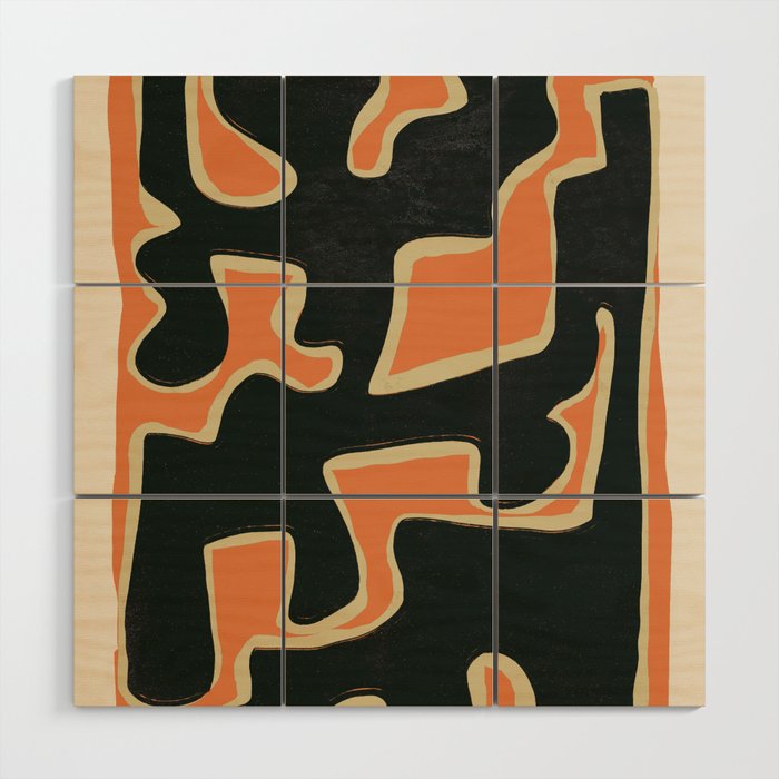 Abstract Figure 5 Wood Wall Art Gallery Image 1
