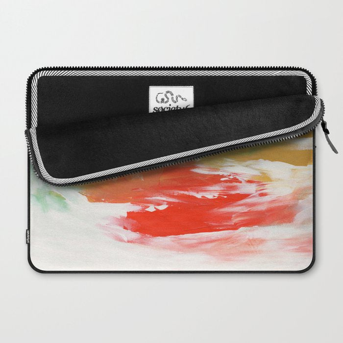 Ejaaz Haniff Colorful Abstract Acrylic Painting 'Storm In Paradise' Laptop Sleeve Gallery Image 2
