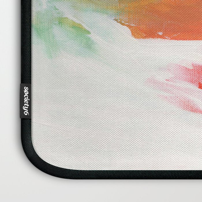 Ejaaz Haniff Colorful Abstract Acrylic Painting 'Storm In Paradise' Laptop Sleeve Gallery Image 3