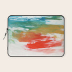 Ejaaz Haniff Colorful Abstract Acrylic Painting 'Storm In Paradise' Laptop Sleeve Gallery Image 1