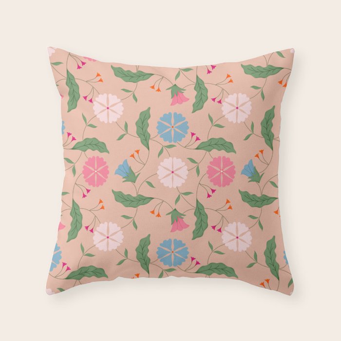 Heritage Blooms - Floral Art Throw Pillow Gallery Image 6
