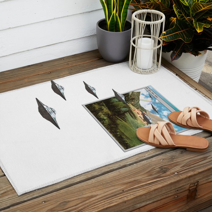 Ctrl+Alt+Del // Returning UFOs Outdoor Rug Gallery Image 2