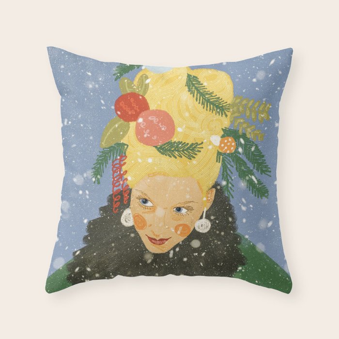 Let it snow Throw Pillow Gallery Image 6