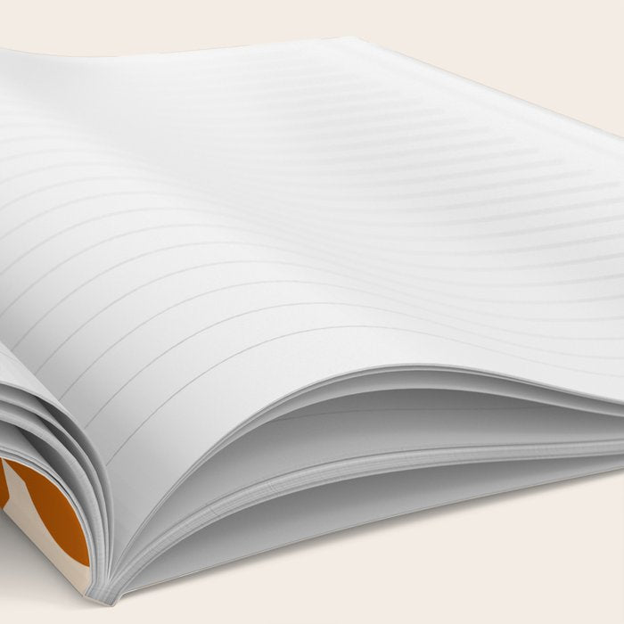 Warm Boho Mid Century Modern Loops Abstract Pattern in Cozy Rust Notebook Gallery Image 2