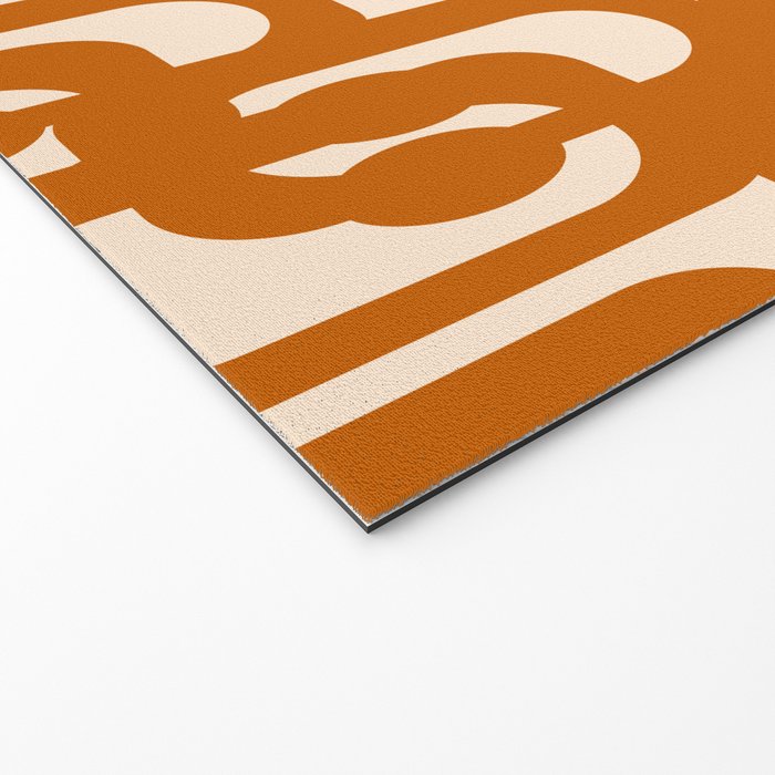 Warm Boho Mid Century Modern Loops Abstract Pattern in Cozy Rust Welcome Mat Gallery Image 2