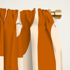 Warm Boho Mid Century Modern Loops Abstract Pattern in Cozy Rust Window Curtain Gallery Image 2