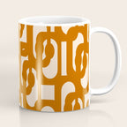 Warm Boho Mid Century Modern Loops Abstract Pattern in Cozy Rust Coffee Mug Gallery Image 1