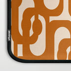 Warm Boho Mid Century Modern Loops Abstract Pattern in Cozy Rust Laptop Sleeve Gallery Image 3