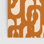 Warm Boho Mid Century Modern Loops Abstract Pattern in Cozy Rust Poster Gallery Image 3