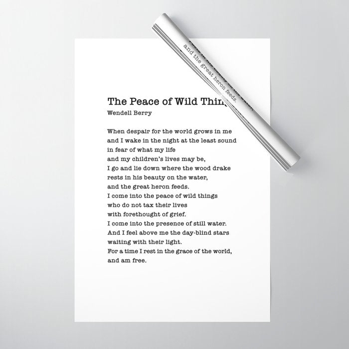 The Peace of Wild Things Wrapping Paper Gallery Image 1
