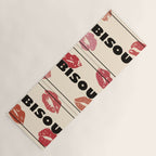 Bisou Bisou. Retro Movie Ticket Yoga Mat Gallery Image 1