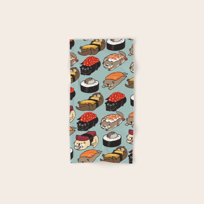 Sushi Otter Bath Towel Gallery Image 1