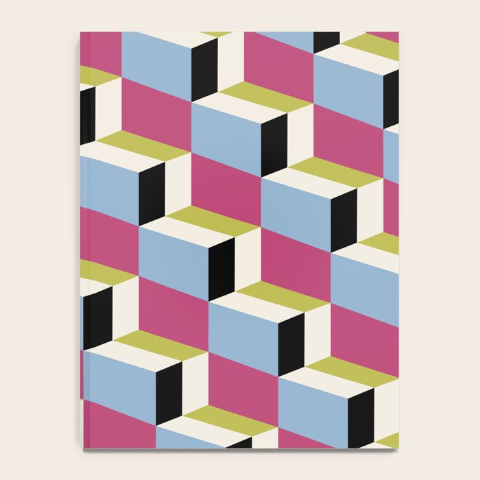 Cuboid Geometric Abstract Shapes Pattern XXXIV Notebook Gallery Image 4