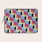 Cuboid Geometric Abstract Shapes Pattern XXXIV Laptop Sleeve Gallery Image 1