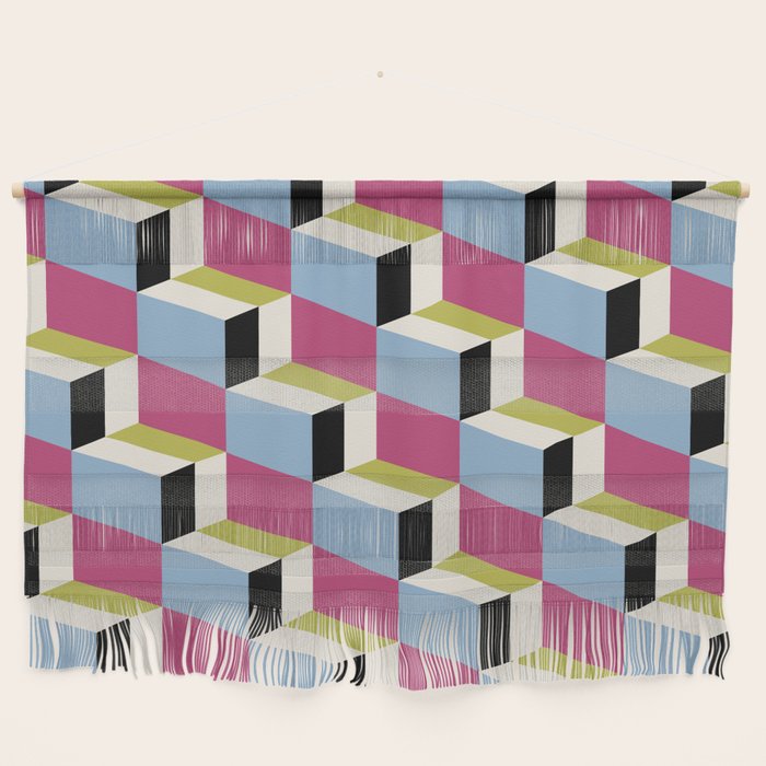 Cuboid Geometric Abstract Shapes Pattern XXXIV Wall Hanging Gallery Image 1
