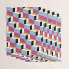 Cuboid Geometric Abstract Shapes Pattern XXXIV Wrapping Paper Gallery Image 3