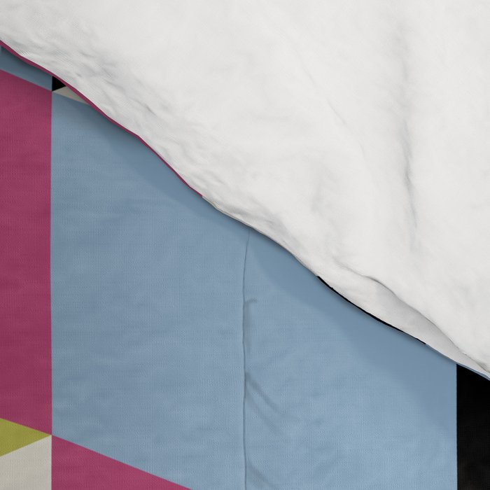 Cuboid Geometric Abstract Shapes Pattern XXXIV Comforter Gallery Image 4