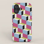 Cuboid Geometric Abstract Shapes Pattern XXXIV iPhone Case Gallery Image 1