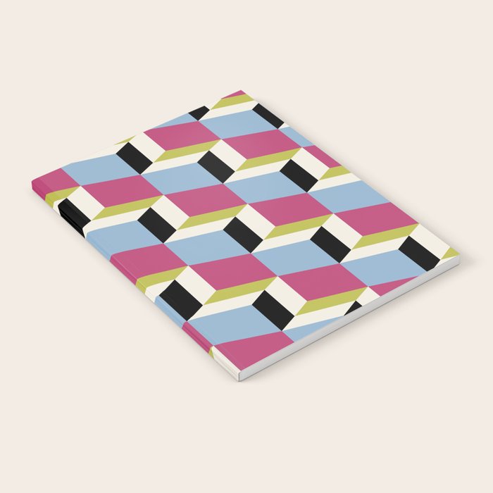 Cuboid Geometric Abstract Shapes Pattern XXXIV Notebook Gallery Image 1