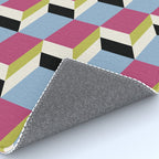Cuboid Geometric Abstract Shapes Pattern XXXIV Rug Gallery Image 4