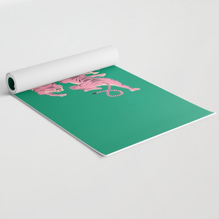 The Chase: Pink Tiger Edition Yoga Mat Gallery Image 2