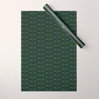 Dragonfly Pattern X Earthy Green Wrapping Paper Gallery Image 1