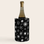 Black and white firework doodle pattern Wine Chiller Gallery Image 2
