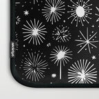 Black and white firework doodle pattern Laptop Sleeve Gallery Image 3