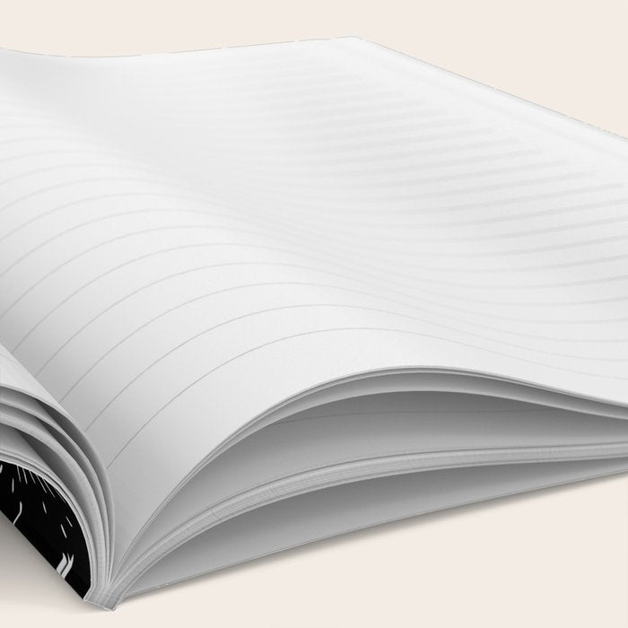 Black and white firework doodle pattern Notebook Gallery Image 2
