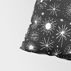 Black and white firework doodle pattern Pillow Sham Gallery Image 4