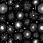 Black and white firework doodle pattern Coffee Mug Gallery Image 2