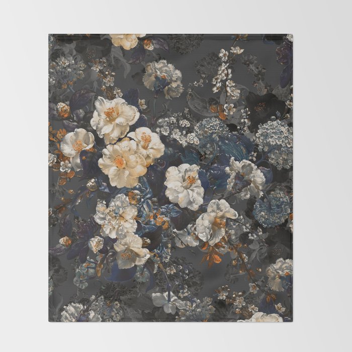 Midnight Garden XII Throw Blanket Gallery Image 2