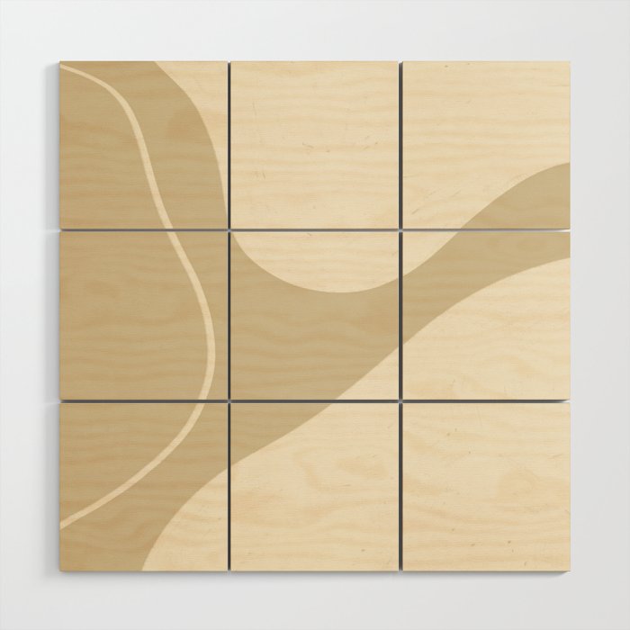 Neutral Shapes #3 Wood Wall Art Gallery Image 1