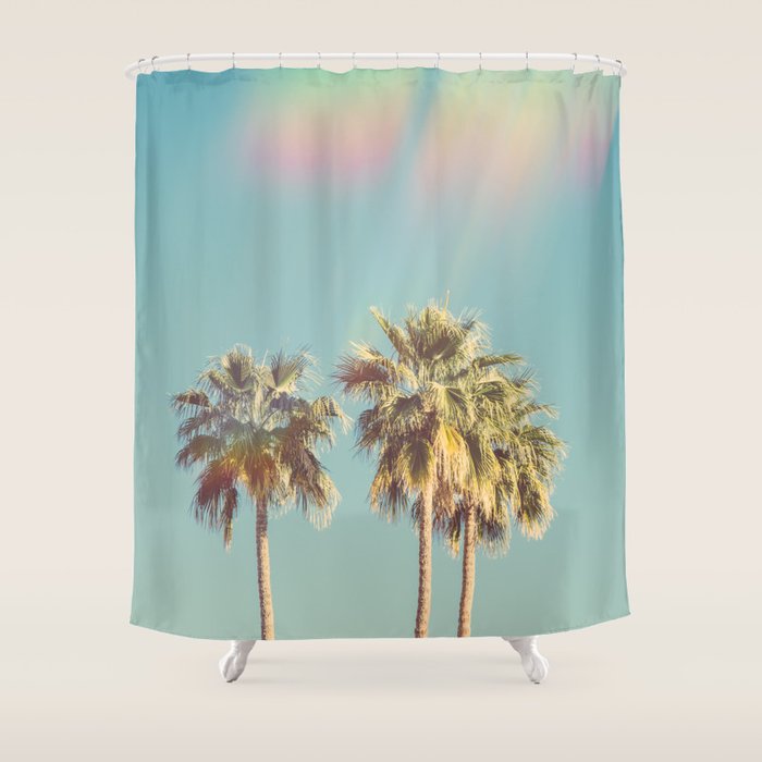 Groovy Palm Trees Shower Curtain Gallery Image 1