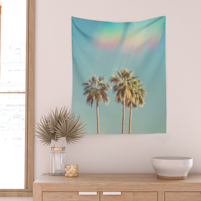 Groovy Palm Trees Wall Tapestry Gallery Image 2