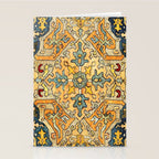 Azerbaijani Southeast Caucasus 18th Century Silk Embroidery Print Stationery Card Gallery Image 2