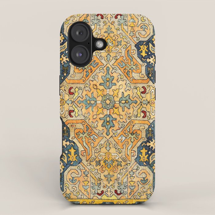 Azerbaijani Southeast Caucasus 18th Century Silk Embroidery Print iPhone Case Gallery Image 1