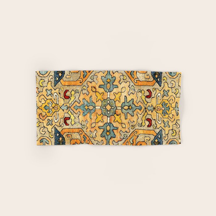 Azerbaijani Southeast Caucasus 18th Century Silk Embroidery Print Bath Towel Gallery Image 1
