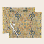 Azerbaijani Southeast Caucasus 18th Century Silk Embroidery Print Placemat Gallery Image 1
