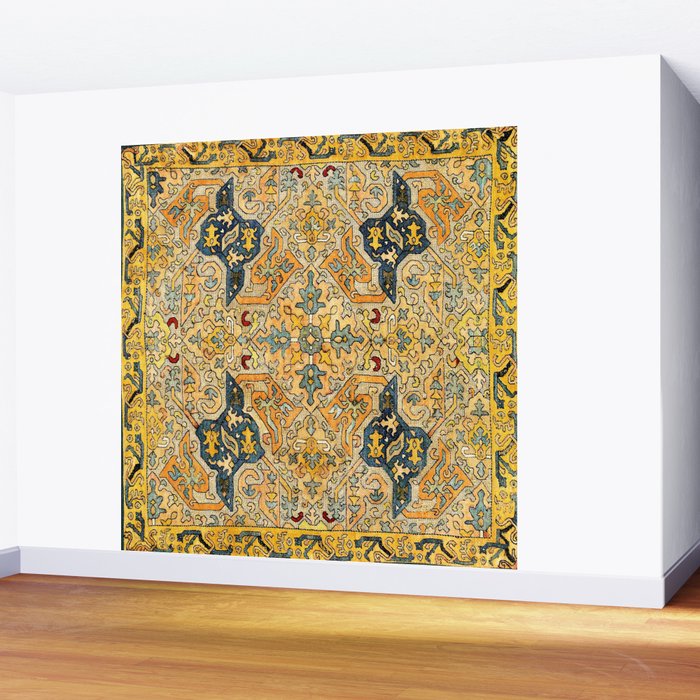 Azerbaijani Southeast Caucasus 18th Century Silk Embroidery Print Wall Mural Gallery Image 2