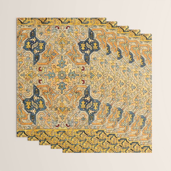 Azerbaijani Southeast Caucasus 18th Century Silk Embroidery Print Wrapping Paper Gallery Image 3