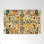 Azerbaijani Southeast Caucasus 18th Century Silk Embroidery Print Welcome Mat Gallery Image 1