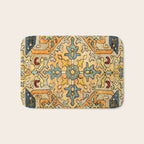 Azerbaijani Southeast Caucasus 18th Century Silk Embroidery Print Bath Mat Gallery Image 1